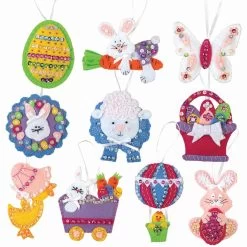 Herrschners Bunny Trail Ornaments Felt & Sequin Kit