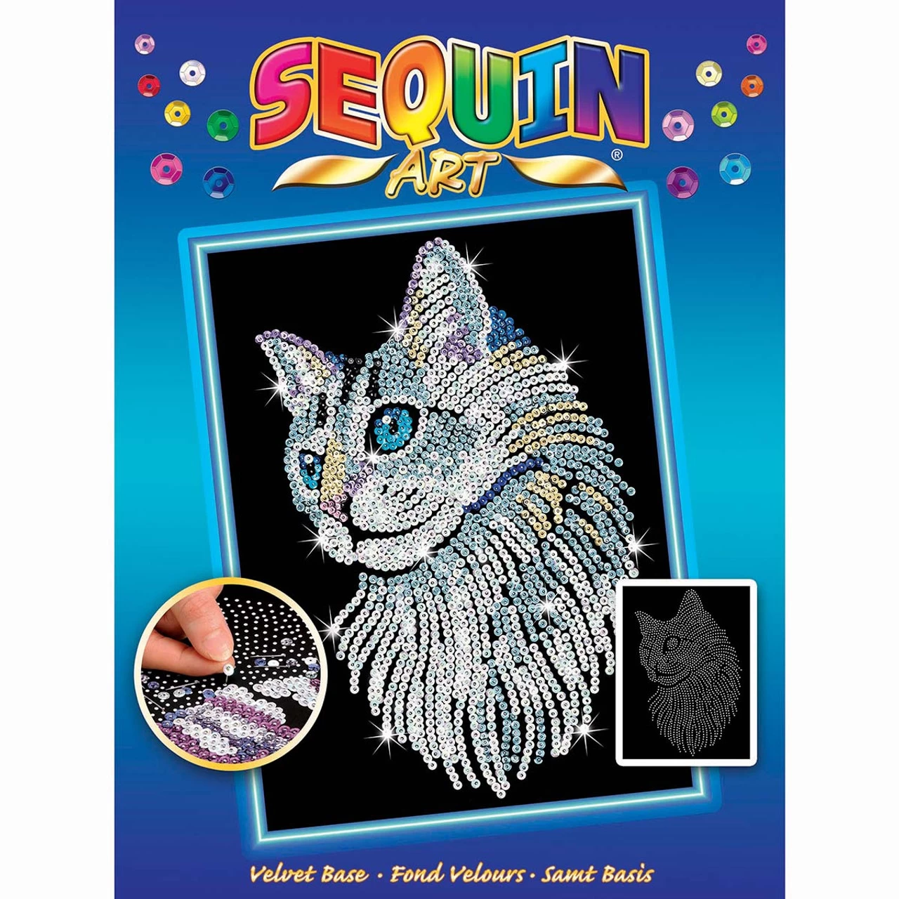 KSG Crafts White Cat Sequin Kit 4 KSG Crafts White Cat Sequin Kit - Image 2