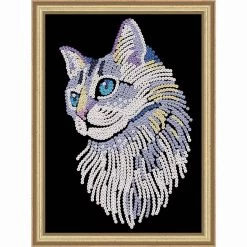 KSG Crafts White Cat Sequin Kit