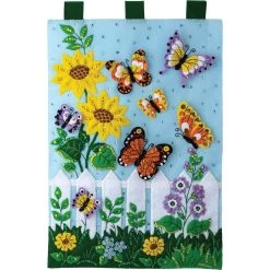 Bucilla Butterfly Garden Banner Felt & Sequin Kit