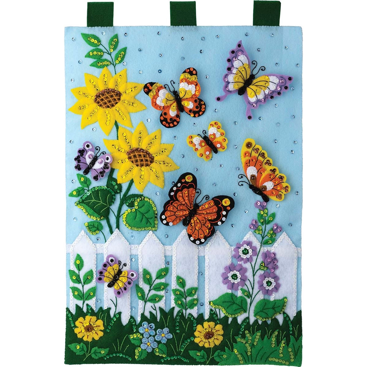 Bucilla Butterfly Garden Banner Felt & Sequin Kit 3 Bucilla Butterfly Garden Banner Felt & Sequin Kit