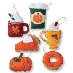 Felt Street Pumpkin Spice Felt & Sequin Kit