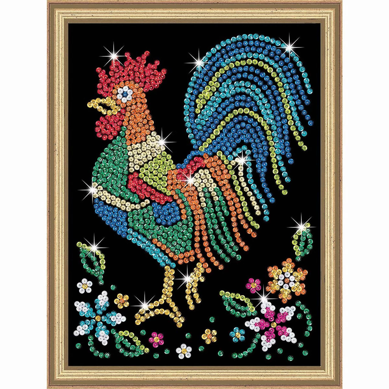 KSG Crafts Cosmo Cockerel Sequin Kit 3 KSG Crafts Cosmo Cockerel Sequin Kit