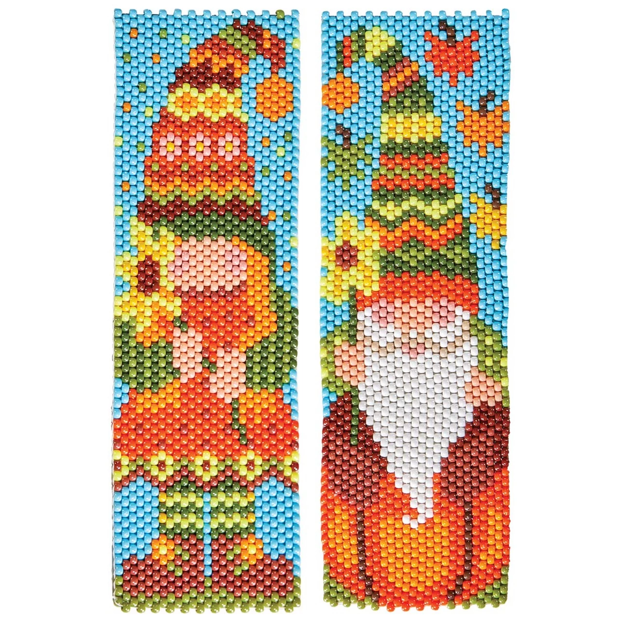 Herrschners Pumpkin & Sunflower Gnome, Set Of 2 Pony Bead Kit 3 Herrschners Pumpkin & Sunflower Gnome, Set Of 2 Pony Bead Kit