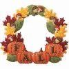 Herrschners The Colors Of Fall Wreath Felt & Sequin Kit -Handicraft Shop 043228 35941.1693404055