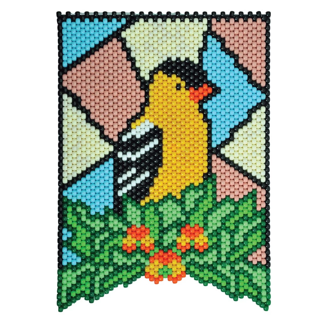 Herrschners Stained Glass Finch Pony Bead Kit 3 Herrschners Stained Glass Finch Pony Bead Kit