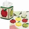 Herrschners Colorful Apples Tissue Box & Coasters, Set Of 2 Pony Bead Kit 2 Herrschners Colorful Apples Tissue Box & Coasters, Set Of 2 Pony Bead Kit -Handicraft Shop 048575 83049.1693399714