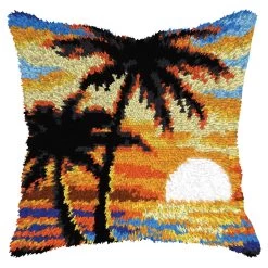 Orchidea Sunset Pillow Cover Latch Hook Kit