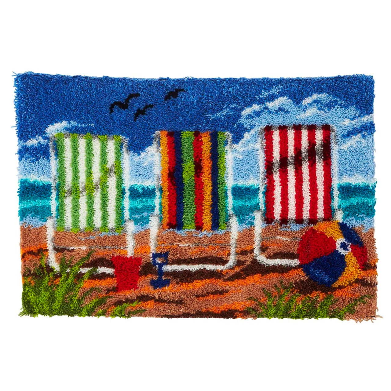 Herrschners A Day At The Beach Latch Hook Kit 3 Herrschners A Day At The Beach Latch Hook Kit