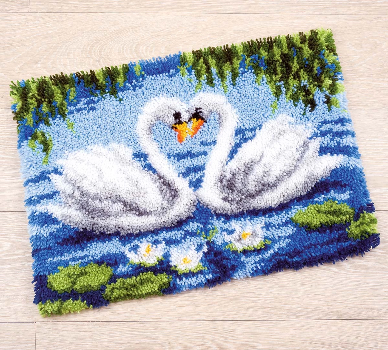 Vervaco Two Swans Latch Hook Kit 3 Vervaco Two Swans Latch Hook Kit