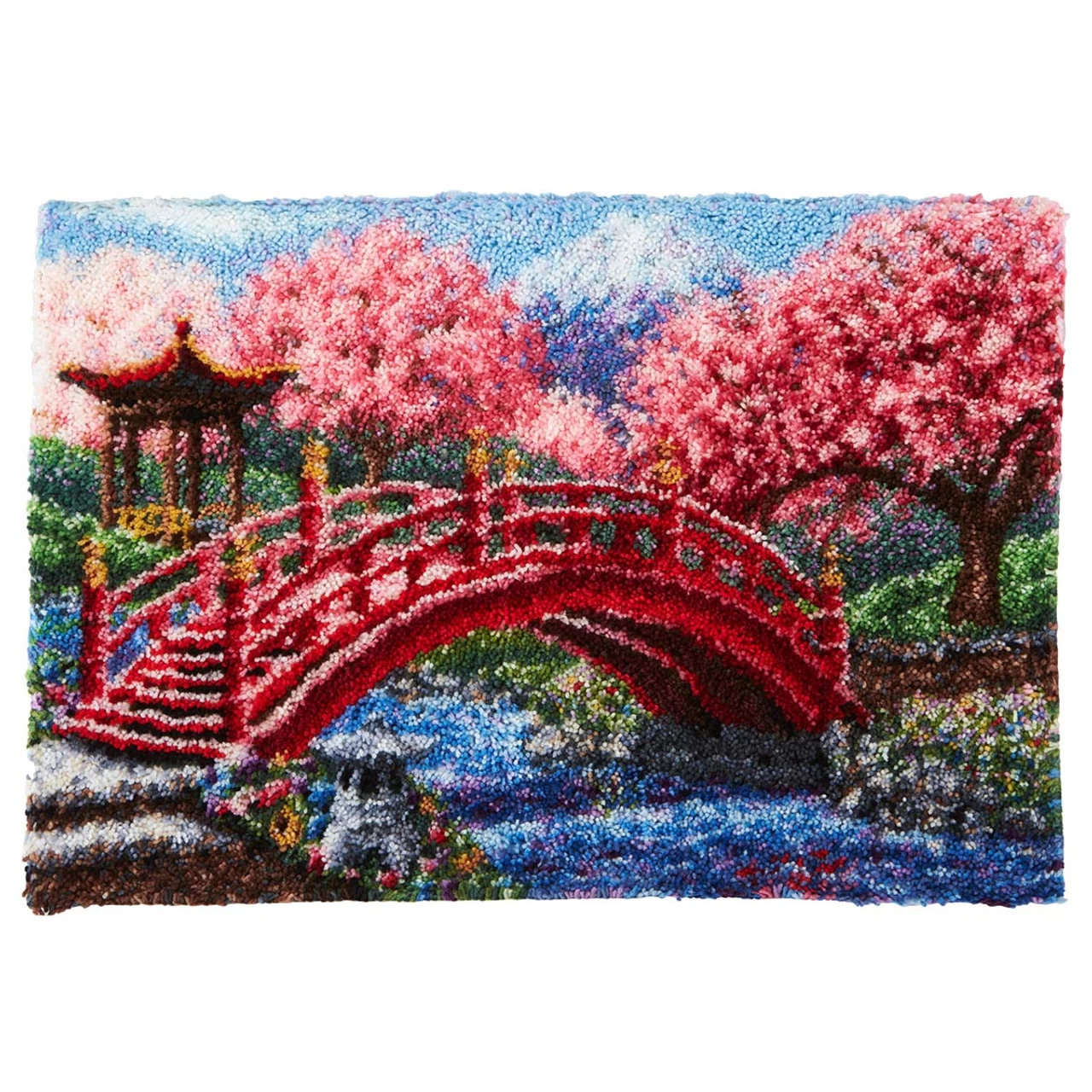 Herrschners Cherry Blossom Bridge Latch Hook Kit 5 Herrschners Cherry Blossom Bridge Latch Hook Kit - Image 3