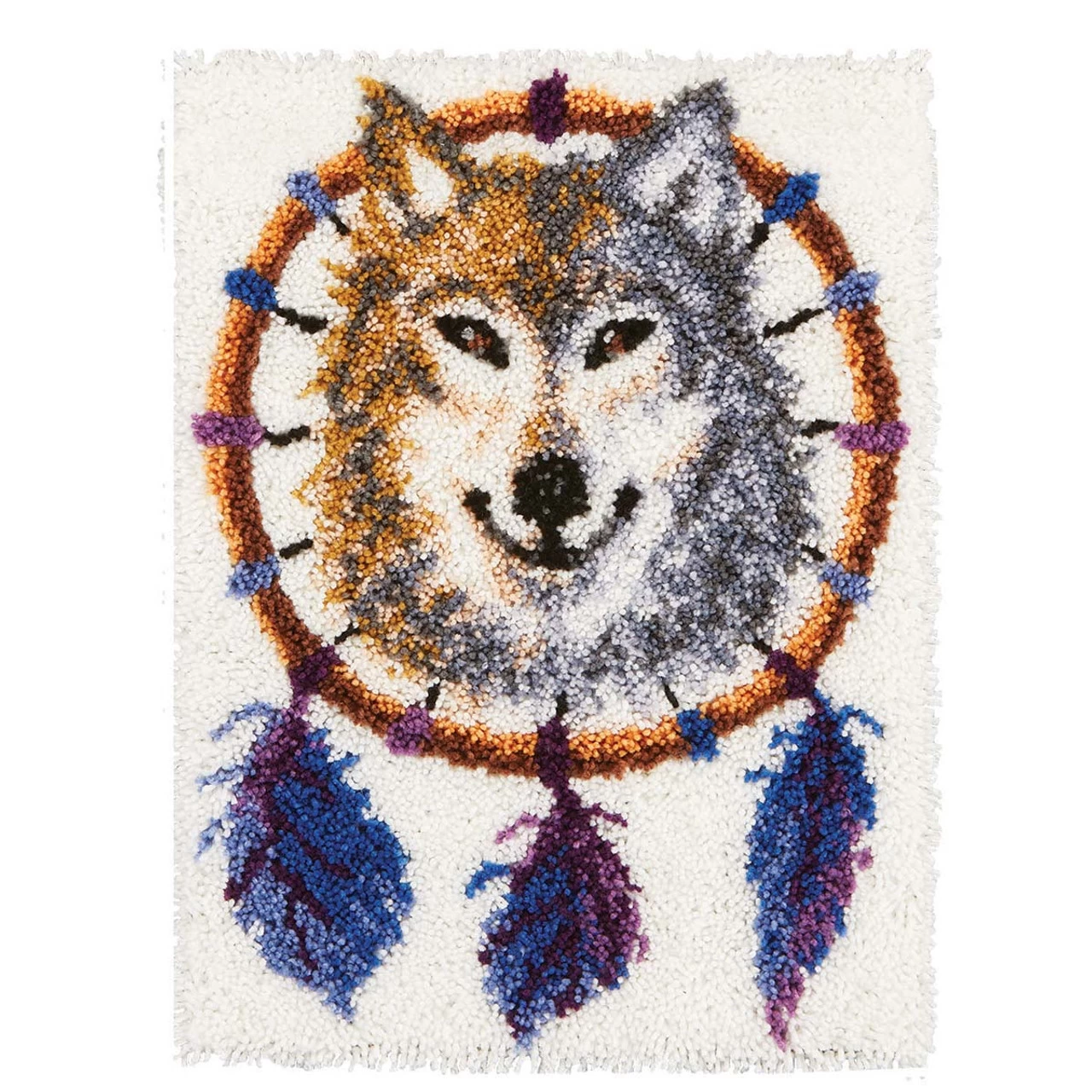 Sundance Wolf Dreamcatcher Latch Hook Kit 3 Sundance Wolf Dreamcatcher Latch Hook Kit