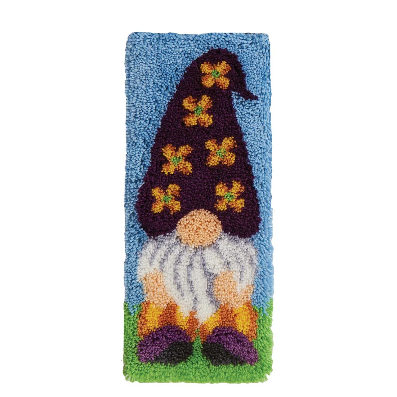 Herrschners Spring Garden Gnome Latch Hook Kit 3 Herrschners Spring Garden Gnome Latch Hook Kit