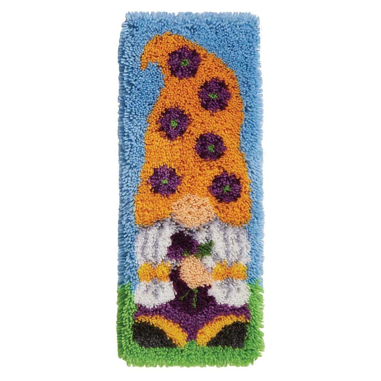 Herrschners Flower Garden Gnome Latch Hook Kit 3 Herrschners Flower Garden Gnome Latch Hook Kit