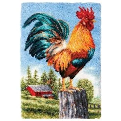 Herrschners Proud Rooster Latch Hook Kit