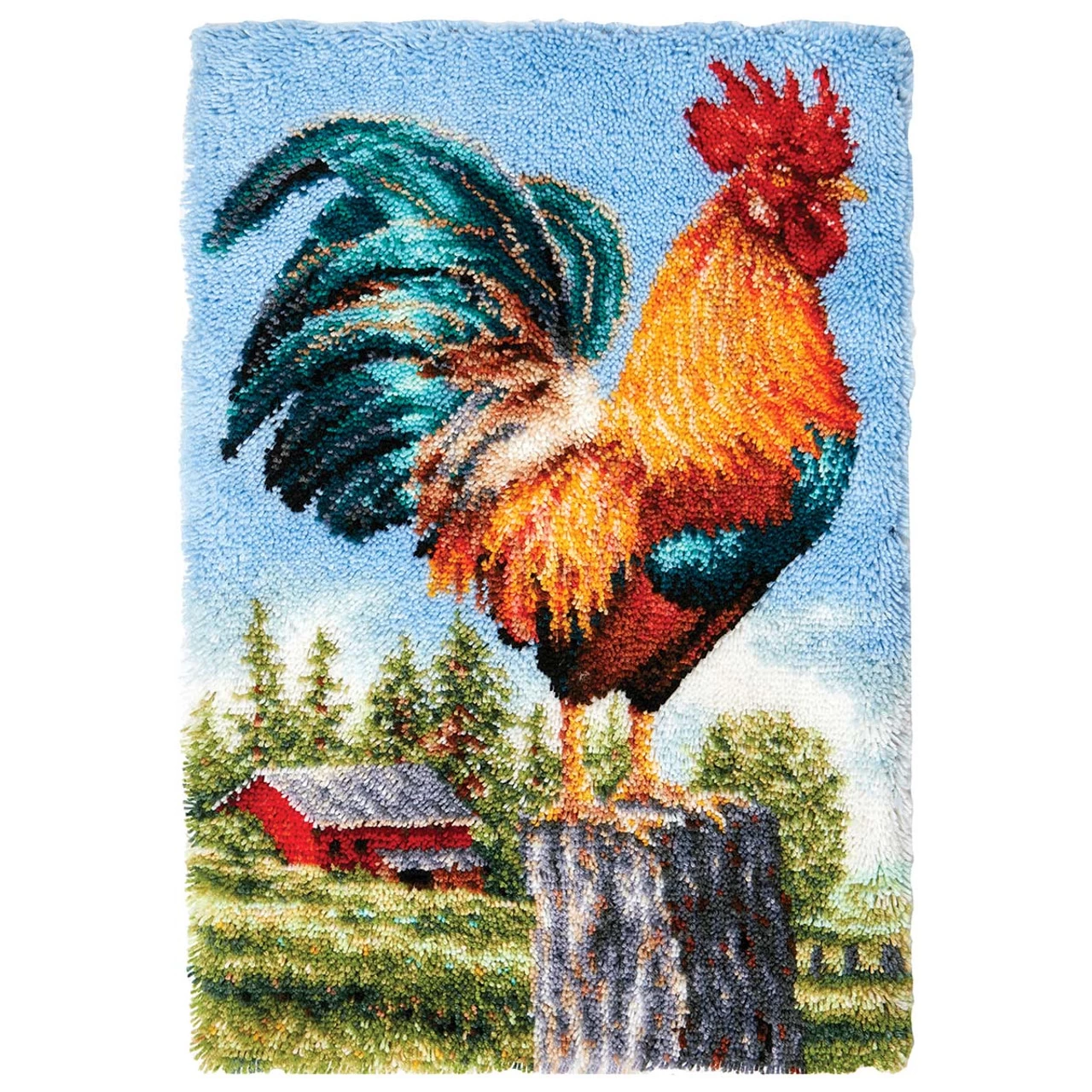 Herrschners Proud Rooster Latch Hook Kit 3 Herrschners Proud Rooster Latch Hook Kit