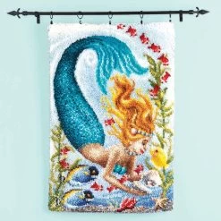 Herrschners Enchanted Mermaid Latch Hook Kit