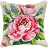 Orchidea Pink Roses & Blue Flowers Pillow Cover Latch Hook Kit 2 Orchidea Pink Roses & Blue Flowers Pillow Cover Latch Hook Kit -Handicraft Shop 134143 86275.1693412038