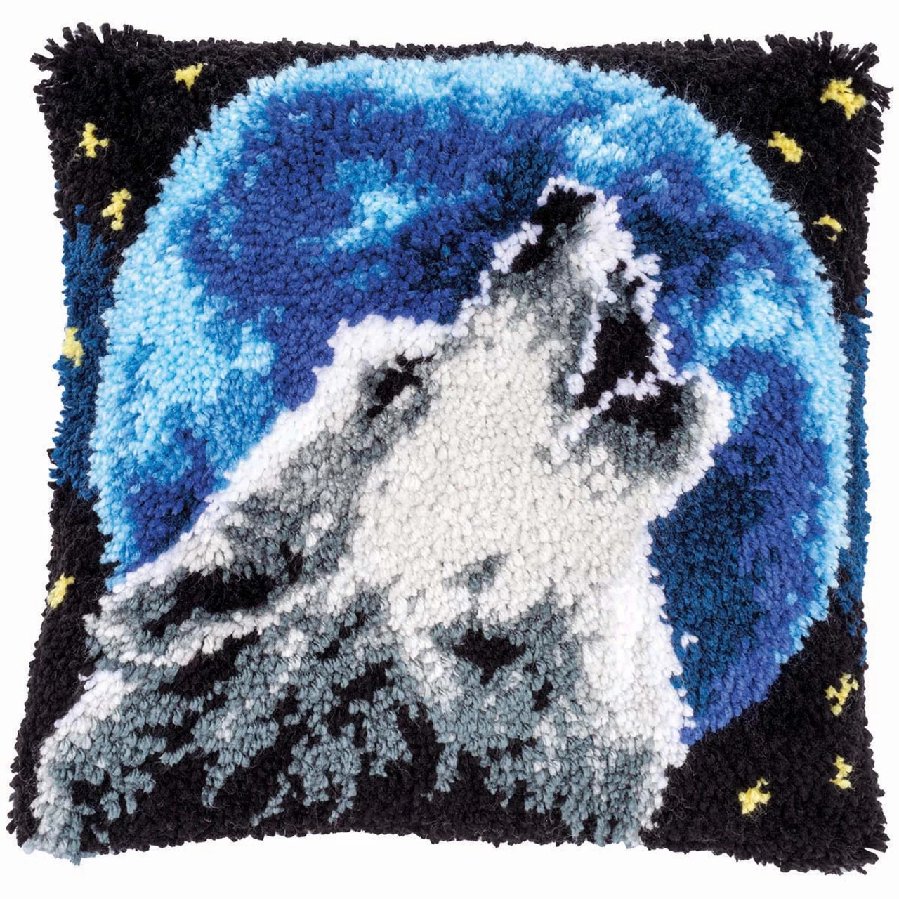 Vervaco Wolf Pillow Cover Latch Hook Kit 3 Vervaco Wolf Pillow Cover Latch Hook Kit