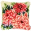 Vervaco Pink Dahlias Pillow Cover Latch Hook Kit -Handicraft Shop 135262 56849.1693412373
