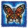 Leisure Arts Butterfly Pillow Latch Hook Kit 1 Leisure Arts Butterfly Pillow Latch Hook Kit -Handicraft Shop 136382 35150.1693412531