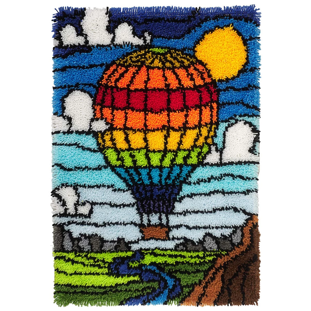Leisure Arts Hot Air Balloon Latch Hook Kit 3 Leisure Arts Hot Air Balloon Latch Hook Kit
