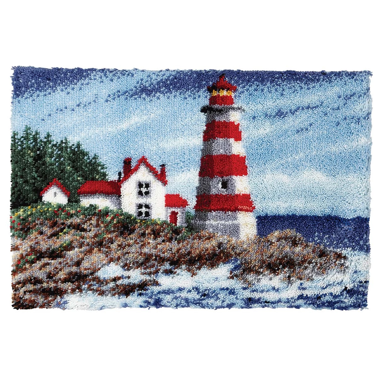 Herrschners Sentinel Lighthouse Latch Hook Kit 3 Herrschners Sentinel Lighthouse Latch Hook Kit