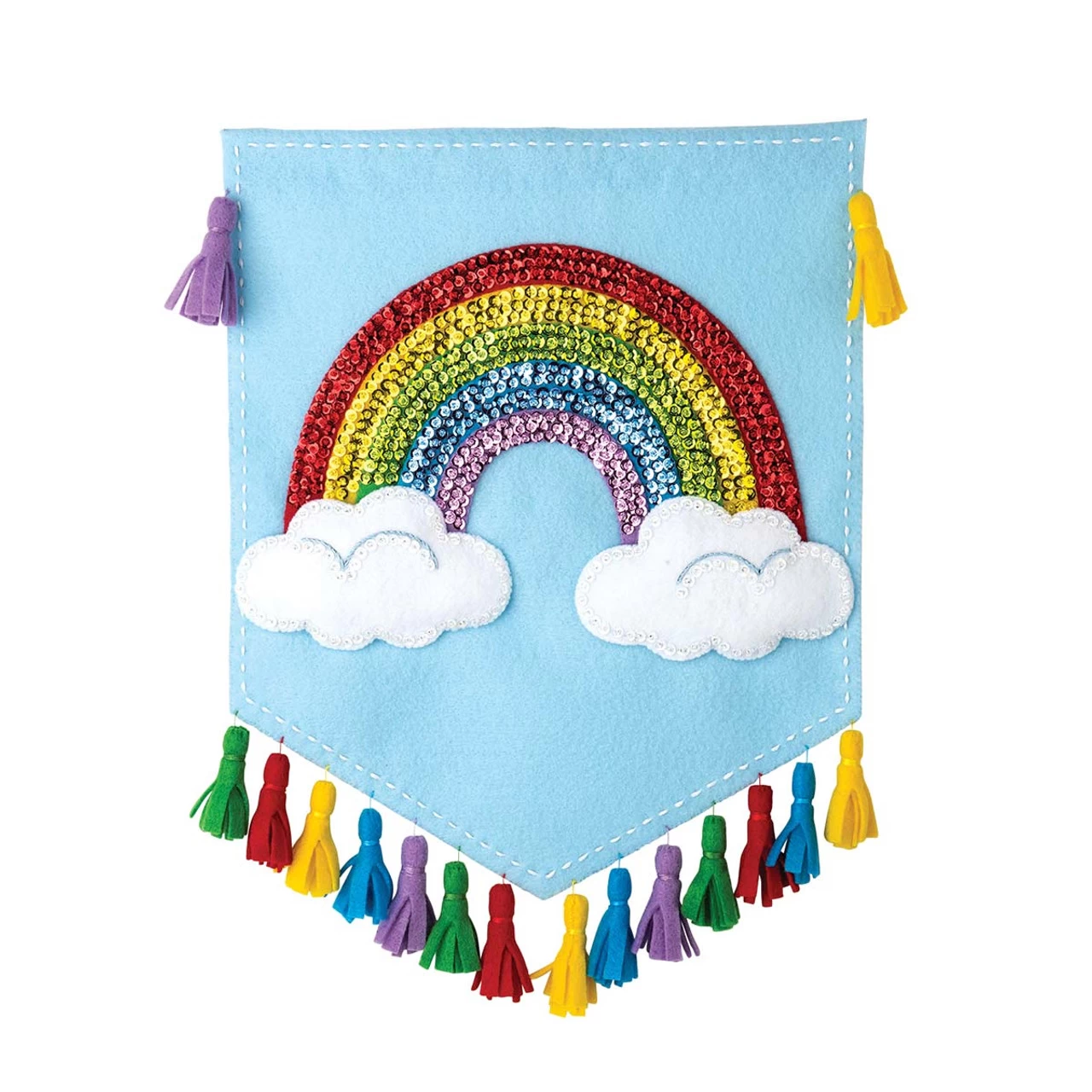 Bucilla Rainbow Wall Hanging Felt & Sequin Kit 3 Bucilla Rainbow Wall Hanging Felt & Sequin Kit
