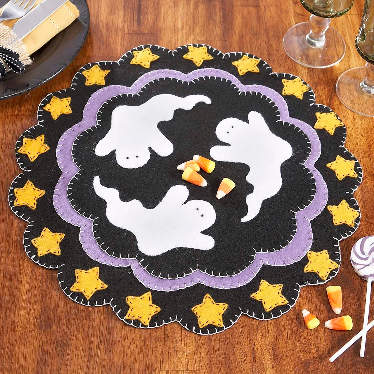 Felt Street Ghostly Trio Placemats Felt Kit 3 Felt Street Ghostly Trio Placemats Felt Kit