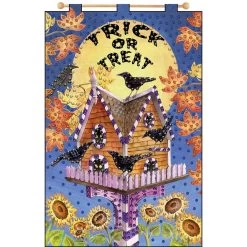 Design Works Halloween House-October Banner Felt & Sequin Kit