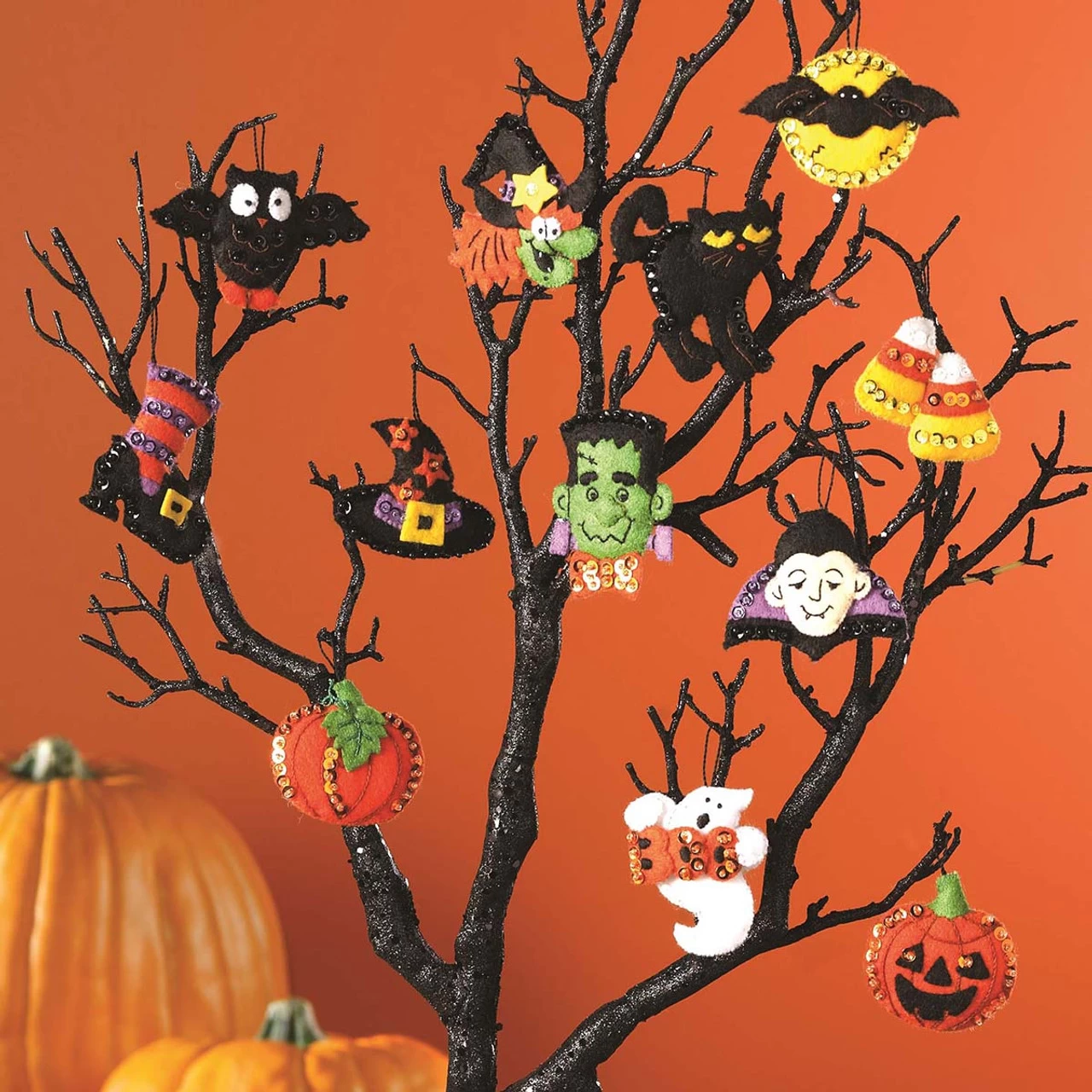 Bucilla A Halloween Felt & Sequin Kit 3 Bucilla A Halloween Felt & Sequin Kit