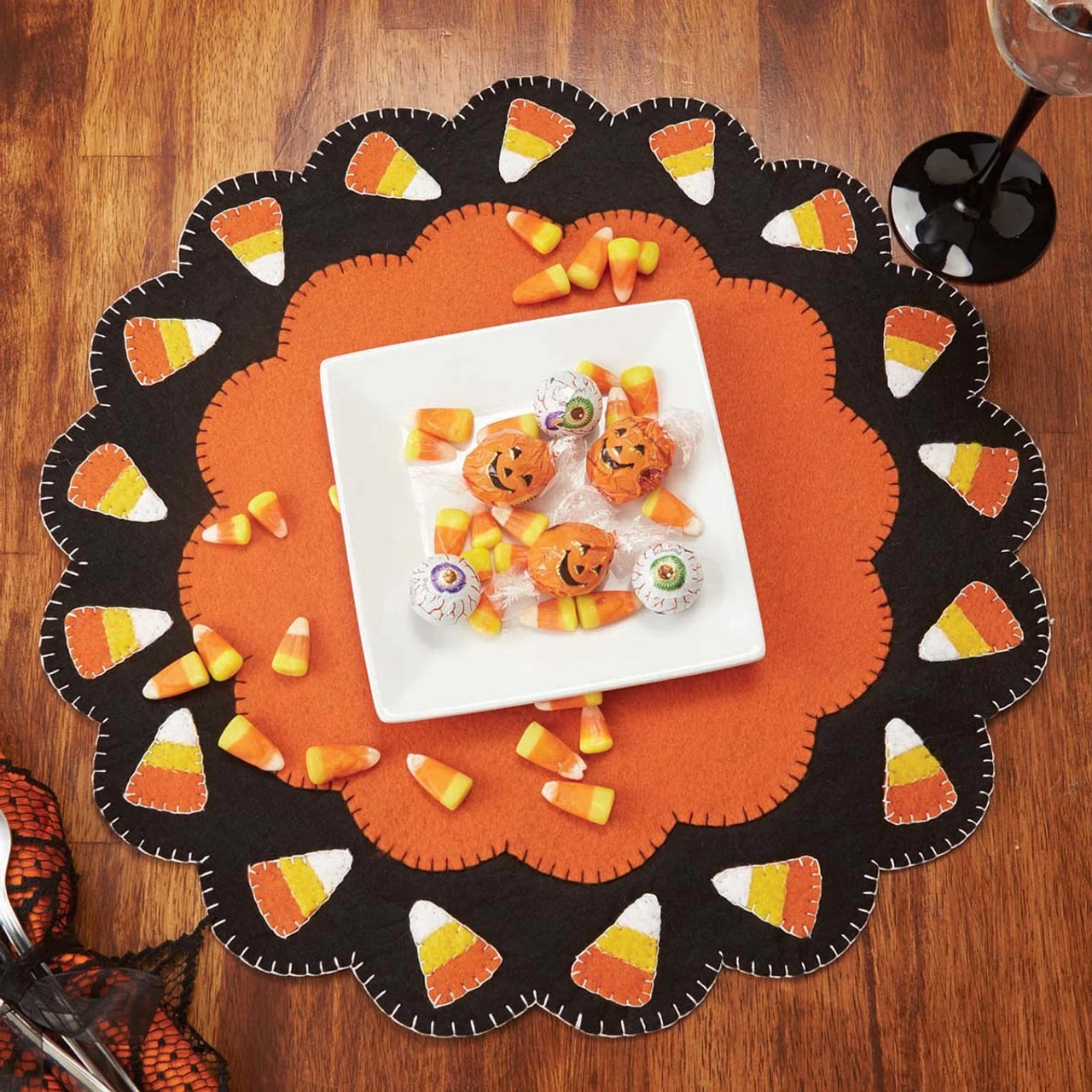 Herrschners Candy Corn Felt Placemats Felt Kit 3 Herrschners Candy Corn Felt Placemats Felt Kit