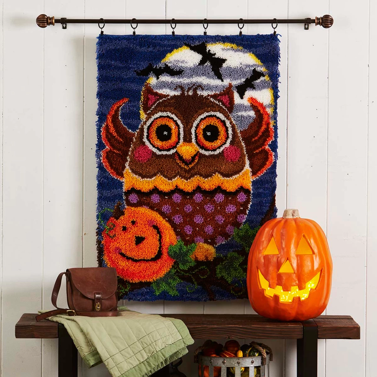 Herrschners Halloween Hoots Latch Hook Kit 4 Herrschners Halloween Hoots Latch Hook Kit - Image 2