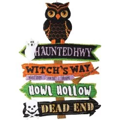 Bucilla Halloween Street Sign Wall Hanging Felt & Sequin Kit
