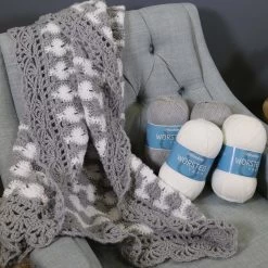 Herrschners Cloudburst Throw Crochet Kit -Handicraft Shop 204127 4 05993.1693427456