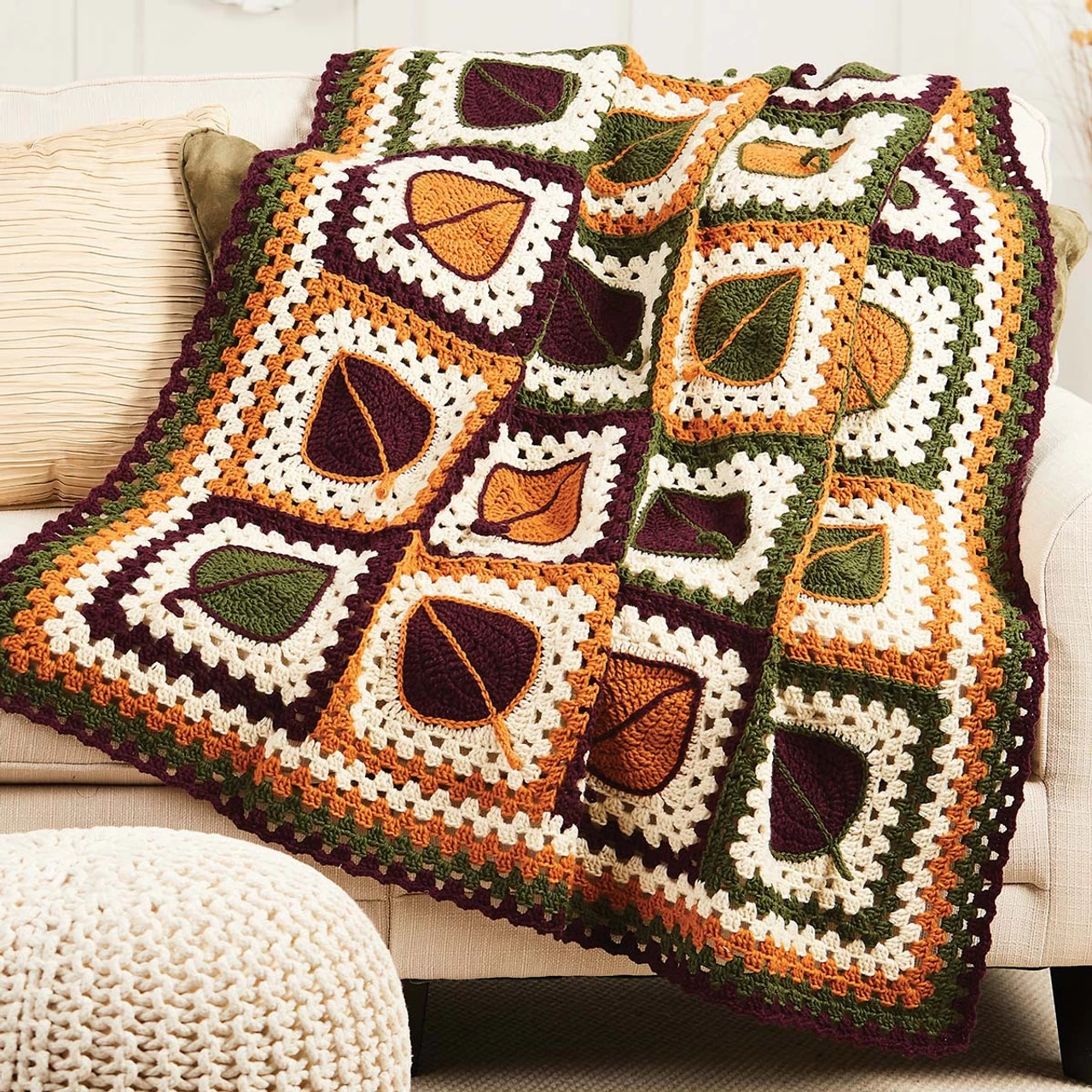 Herrschners Autumn Squares Afghan Crochet Kit 3 Herrschners Autumn Squares Afghan Crochet Kit