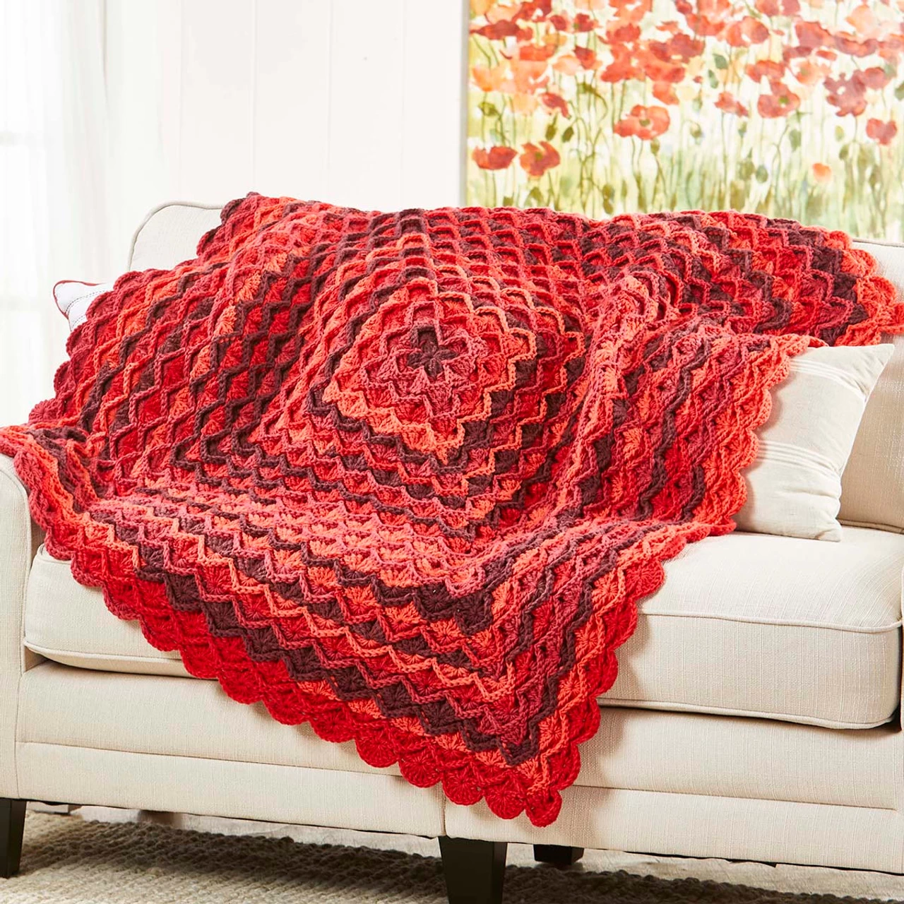 Herrschners Gradient Waves Crochet Afghan Kit 3 Herrschners Gradient Waves Crochet Afghan Kit