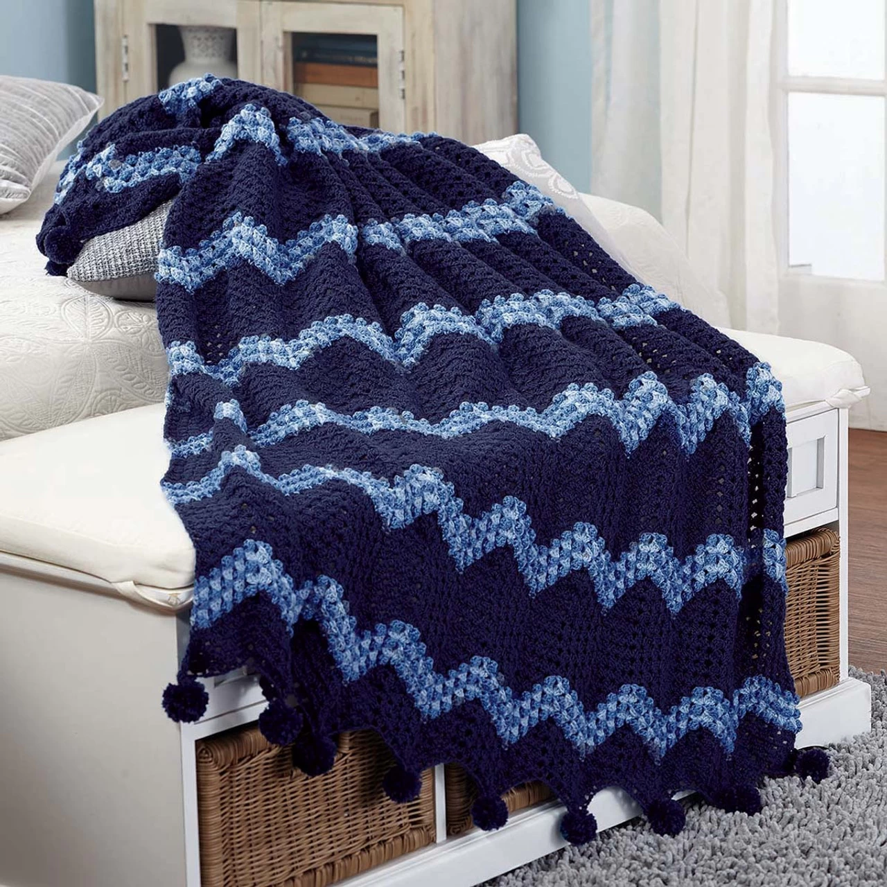 Herrschners Blue Ridge Crochet Afghan Kit 3 Herrschners Blue Ridge Crochet Afghan Kit