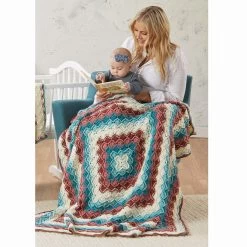 Herrschners Cherry Blossom Afghan Crochet Kit