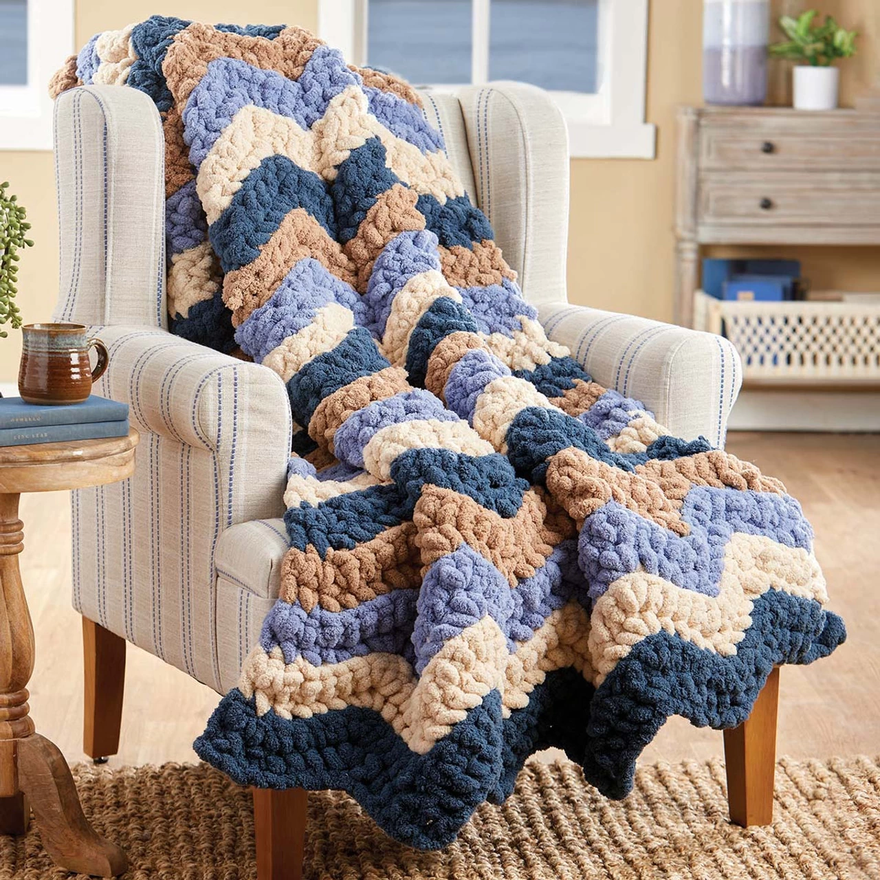 Herrschners River Ridge Afghan Crochet Kit 3 Herrschners River Ridge Afghan Crochet Kit
