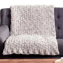 Bernat Basket Weave Blanket Crochet Kit