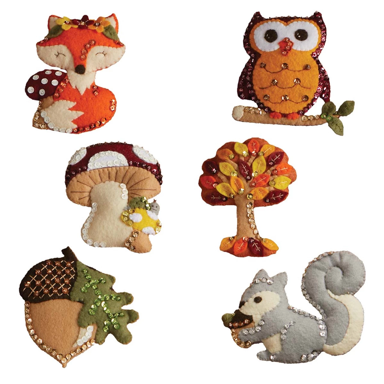 Felt Street Autumn Woodland Felt & Sequin Kit 3 Felt Street Autumn Woodland Felt & Sequin Kit
