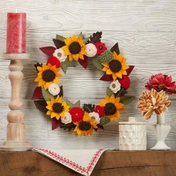 Felt Street Fall Floral Wreath Felt Kit -Handicraft Shop 214823 2 66991.1693429036