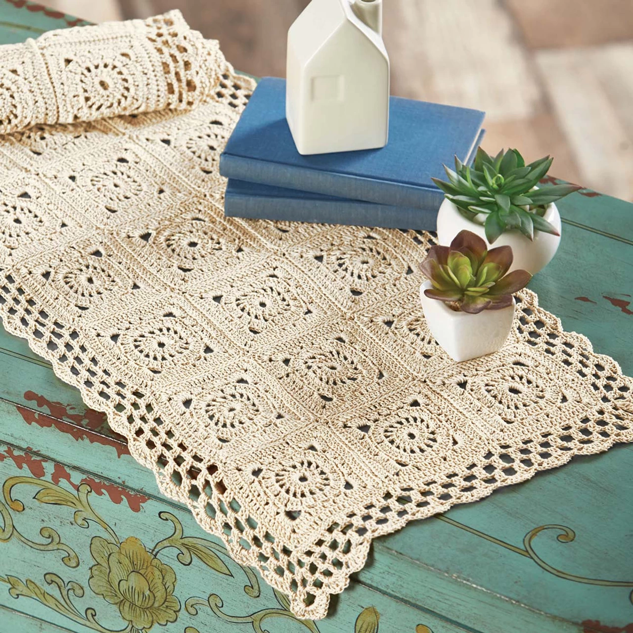 Herrschners Lacy Table Runner Crochet Yarn Kit 3 Herrschners Lacy Table Runner Crochet Yarn Kit