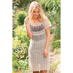 Aunt Lydia's Natural Beauty Crochet Dress Crochet Kit