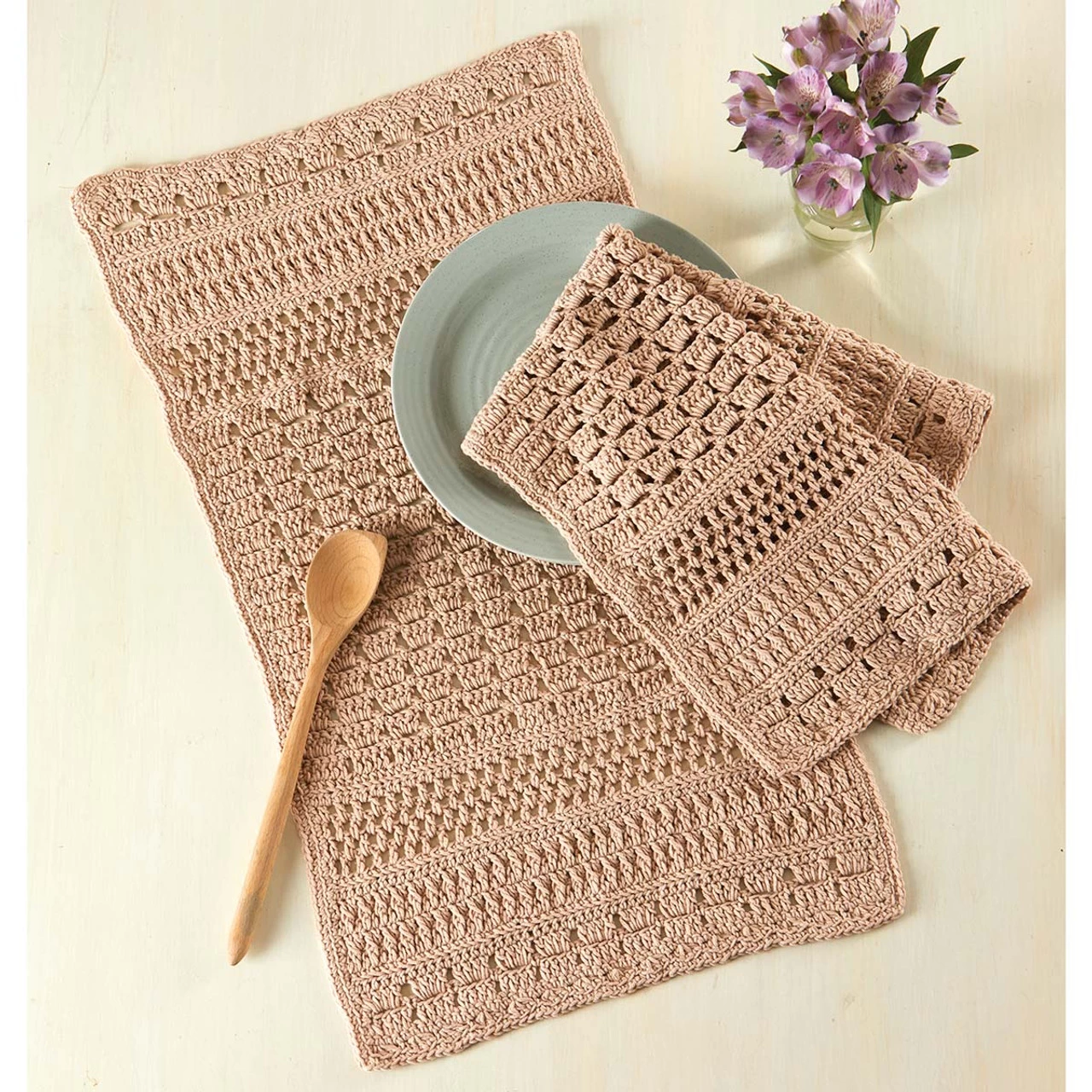 Herrschners Country Lace Kitchen Towels Crochet Kit 3 Herrschners Country Lace Kitchen Towels Crochet Kit