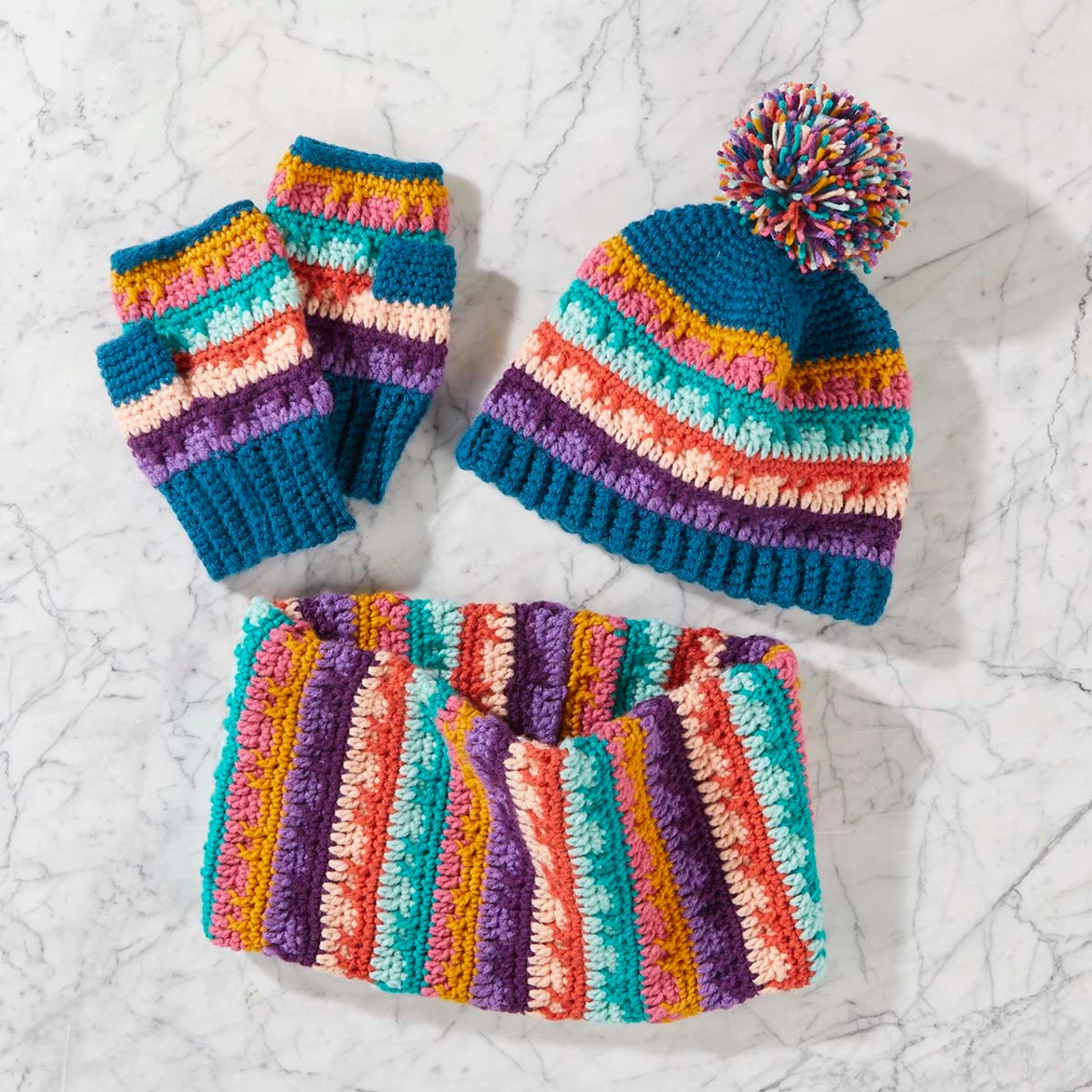 Herrschners Spectral Winter Set Crochet Kit 4 Herrschners Spectral Winter Set Crochet Kit - Image 2