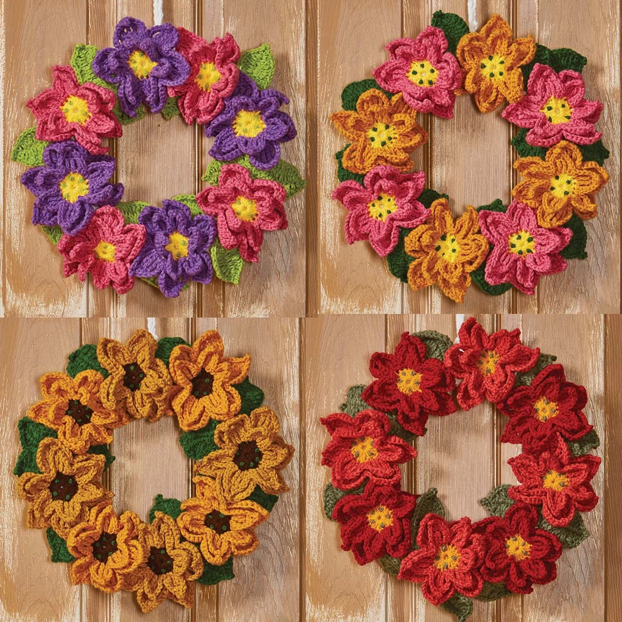Herrschners Seasonal Wreaths Crochet Kit 3 Herrschners Seasonal Wreaths Crochet Kit