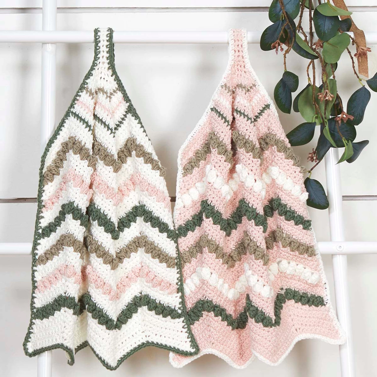 Herrschners Cottage Ripple Towels Crochet Kit 3 Herrschners Cottage Ripple Towels Crochet Kit