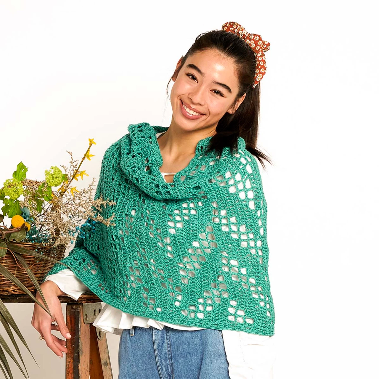 Bernat Zig Zagging Filet Shawl Crochet Kit 4 Bernat Zig Zagging Filet Shawl Crochet Kit - Image 2